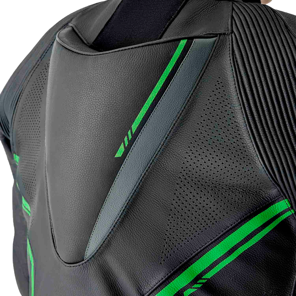 RST S1 D3O Leather Suit - Black / Grey / Fluorescent Green - View 26