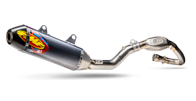 FMF Racing Kawasaki KX250F / KX250X 2025-2026 Stainless Steel Alum. Factory 4.1 RCT w/ R. Carbon Cap Full System 042413