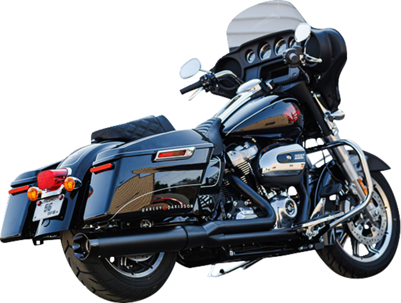 2-into-1 Sidewinder Exhaust System - 50-State - Black - M8 Touring