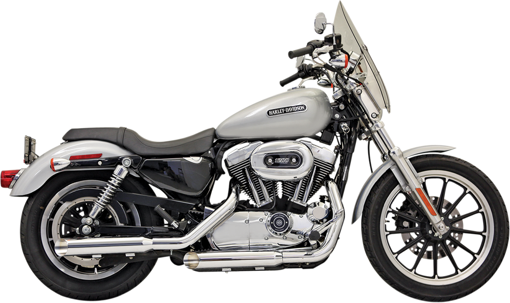 3" Mufflers - Chrome - Slash-Cut - Sportster '04-'13