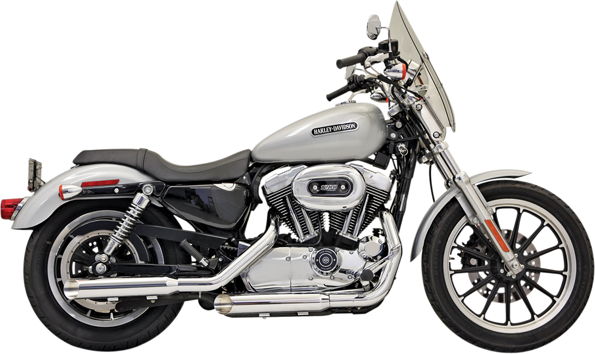 3" Mufflers - Chrome - Slash-Cut - Sportster '04-'13
