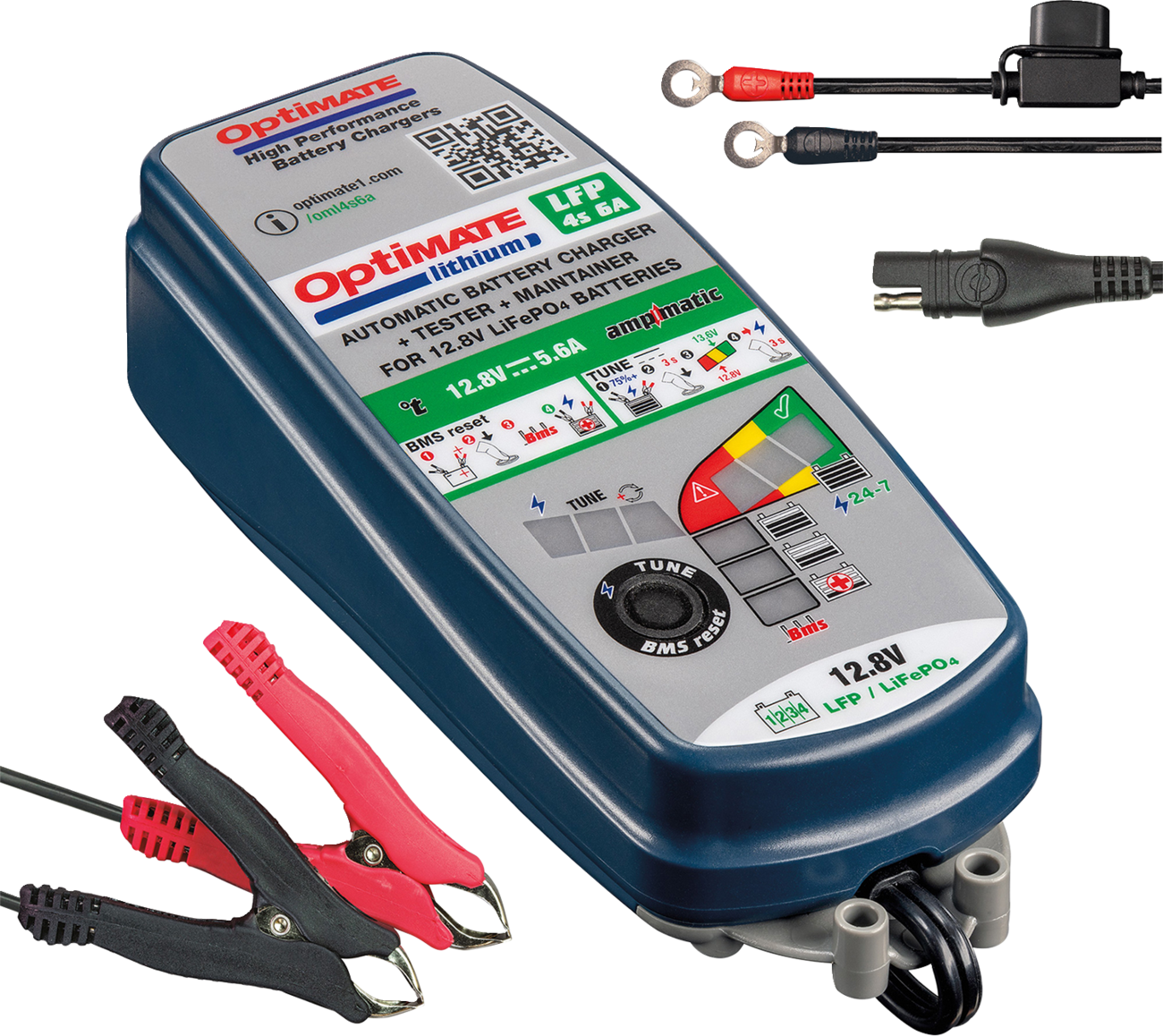 TECMATE OptiMate™ Lithium LFP 4S 6A Battery Charger - Battery Charger/Monitor / Lithium 3807-0597