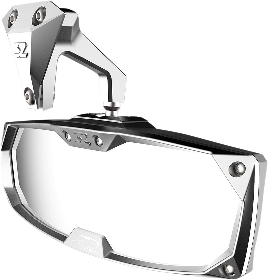 SEIZMIK Halo R Rear View Mirror with Cast Aluminum Bezel - Maverick X3 - Mirror / Halo R / Rear View / Rectangle / Silver / Can Am Maverick X3 0640-1405