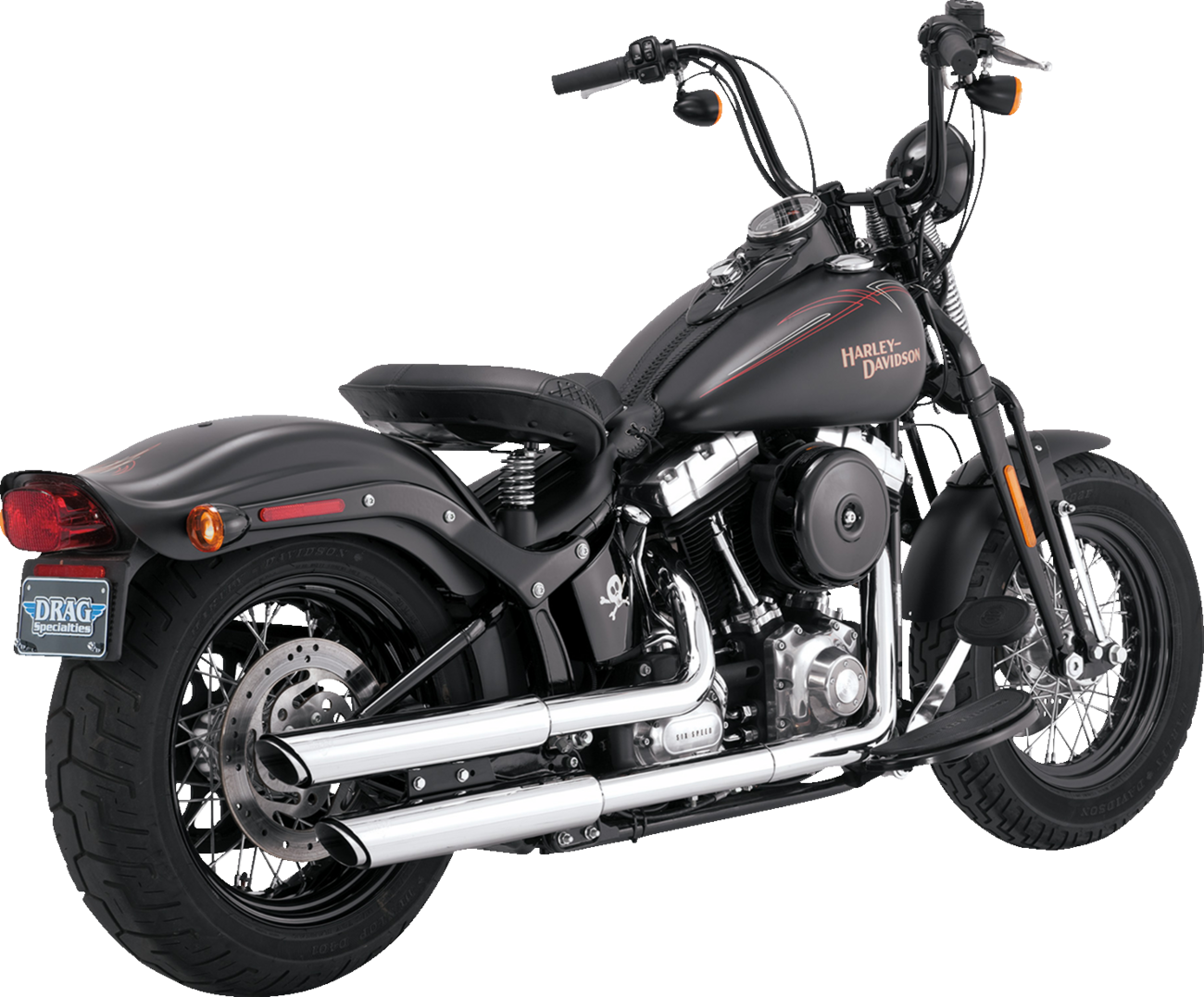 3" Twin Slash Slip-On Mufflers - Black