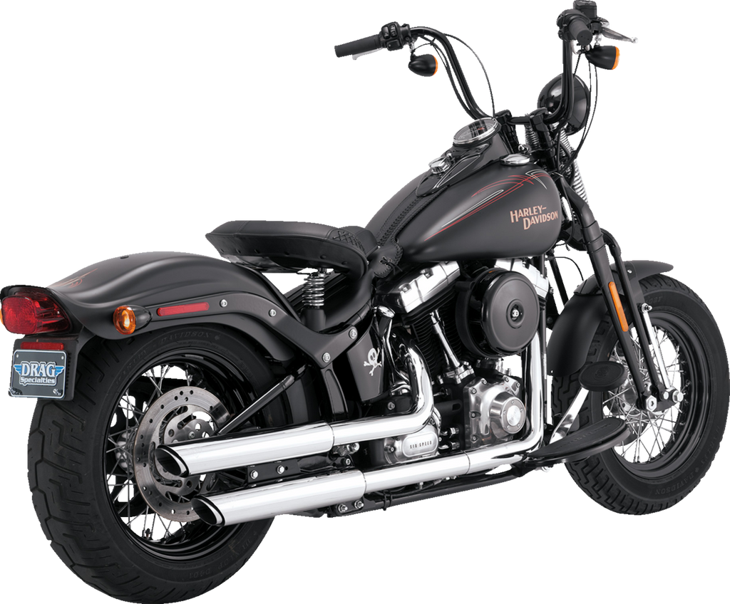 3" Twin Slash Slip-On Mufflers - Chrome