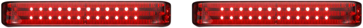 CUSTOM DYNAMICS Saddlebag LED Lights - Sequential / Chrome/Red 2040-2577