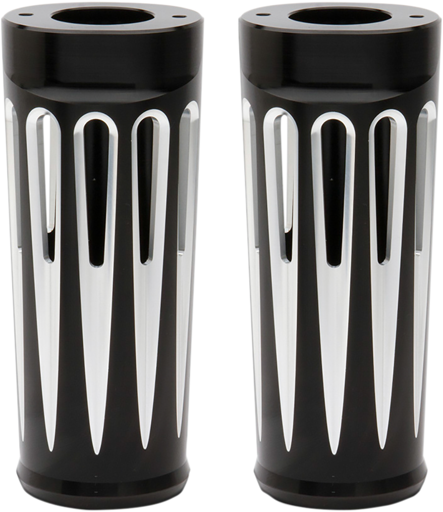 ARLEN NESS Fork Boot Covers - +2" / Black Anodized / Deep Cut / FL 0411-0085