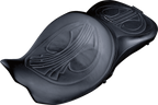 DANNY GRAY Airhawk Longhaul 2-Up Seat With Driver's Backrest Capability - Longhaul 2Up Seat / Air / w/ Driver Backrest Capability / Double Diamond w/ Gray Stitch / FL '08-'23 0801