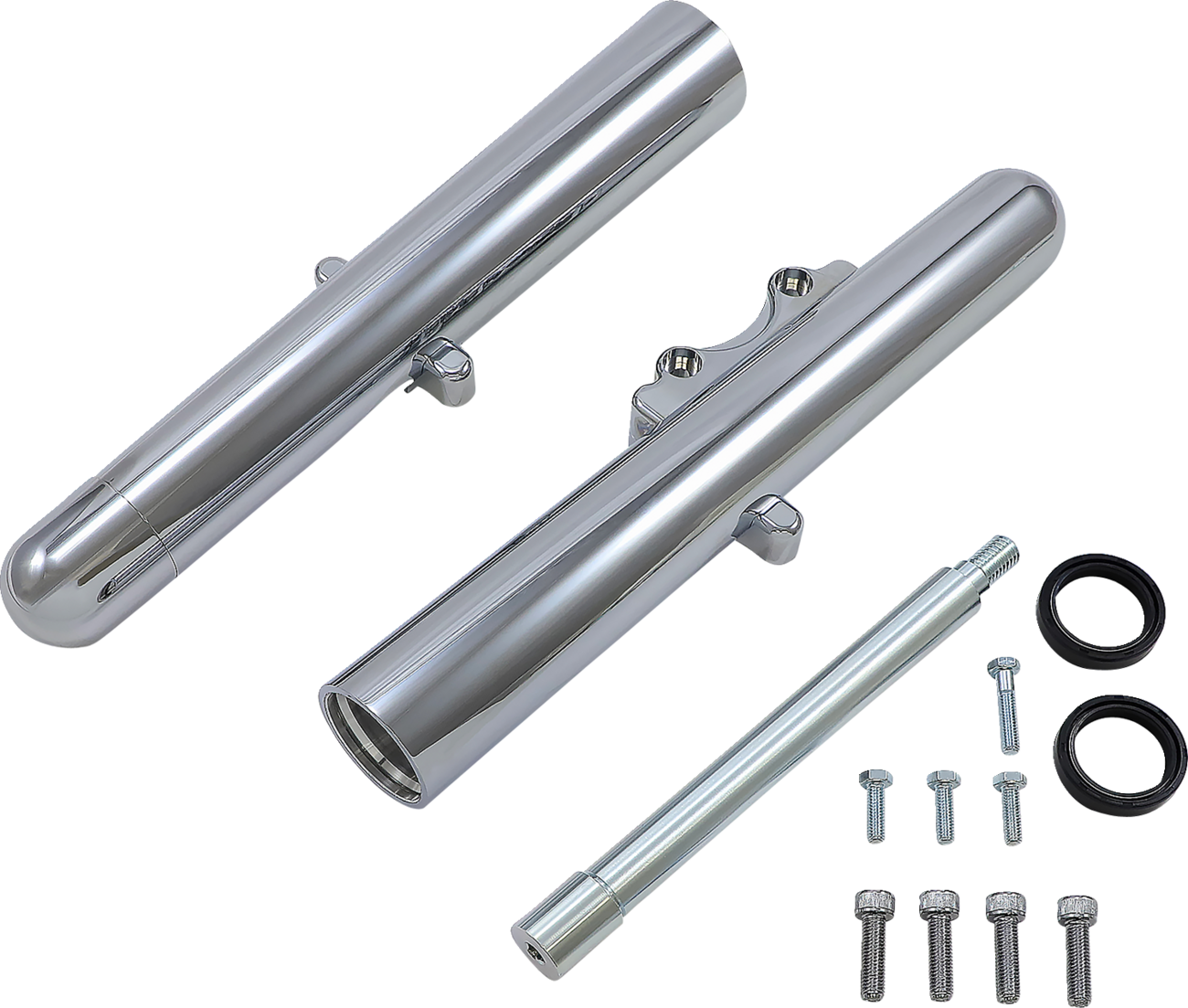 ARLEN NESS Fork Legs - Chrome / Hot Legs / Custom Single Disc / Smooth / '08-'13 0411-0019