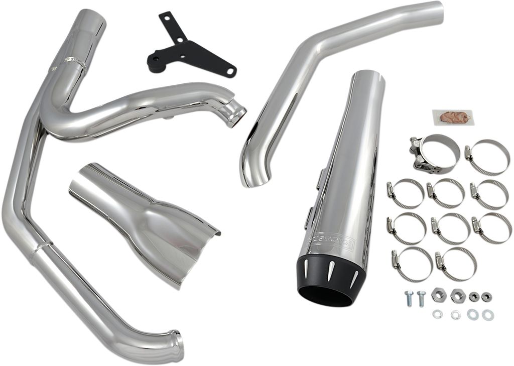 2-into-1 Road Rage Exhaust System - Chrome