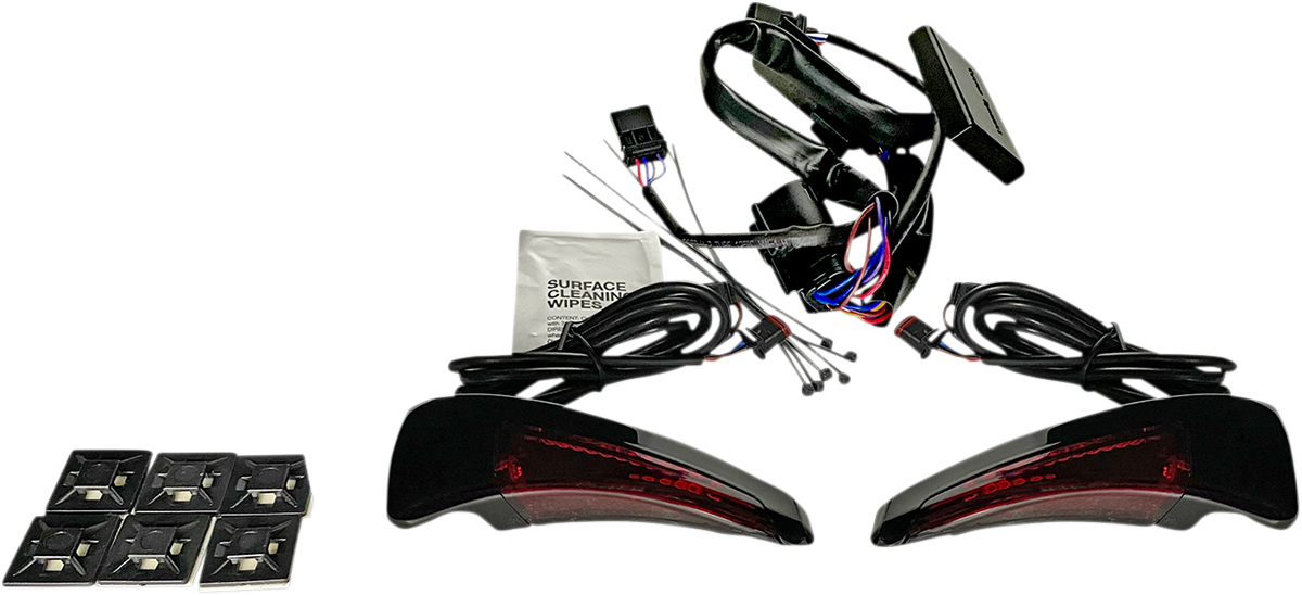 CUSTOM DYNAMICS Sequential Tour Pak Seat Back Rest LED Lights - Black/Red / FLH 2040-2540