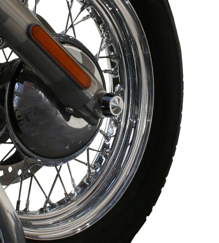 ACCUTRONIX Axle Caps - Elite / Chrome / 1" / Pair 0214-1982