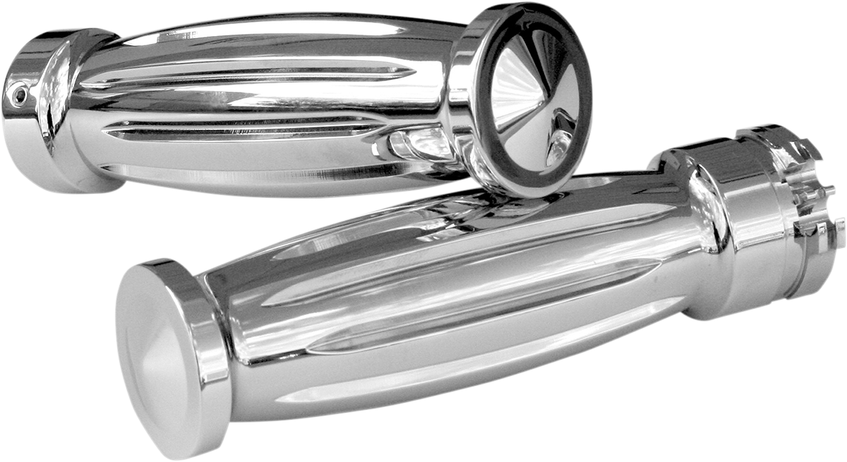 ACCUTRONIX Custom Grips - Diamond / Cable / Chrome 0630-1453