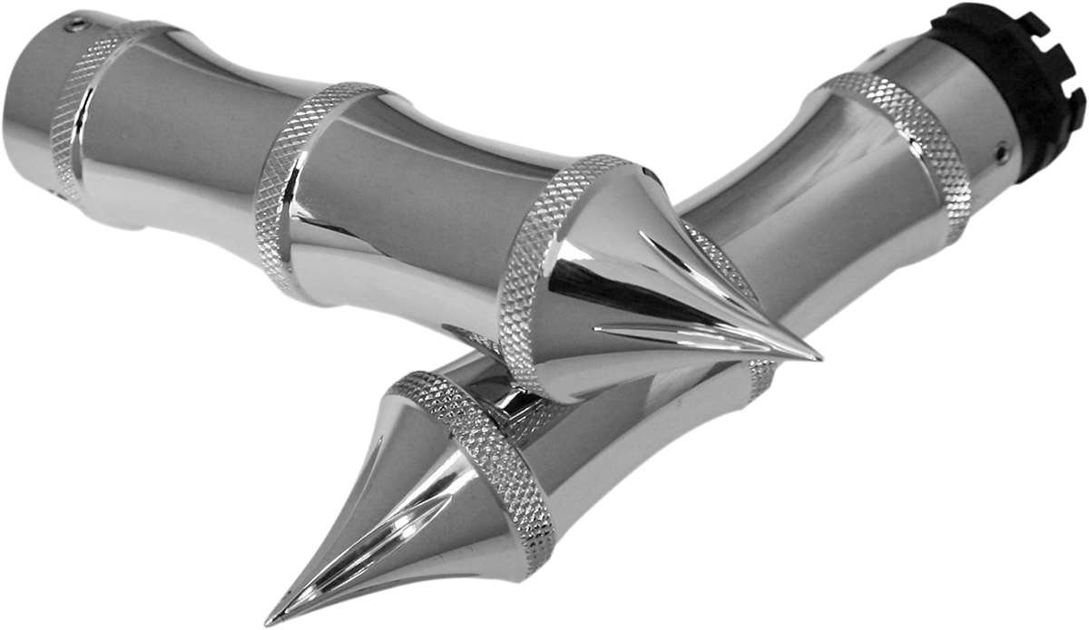 ACCUTRONIX Custom Grips - Tribal / Cable / Chrome 0630-1450