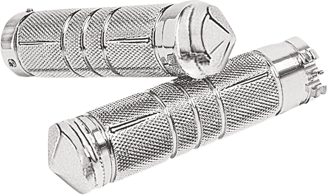 ACCUTRONIX Knurled Diamond Custom Grips - Chrome 0630-0310