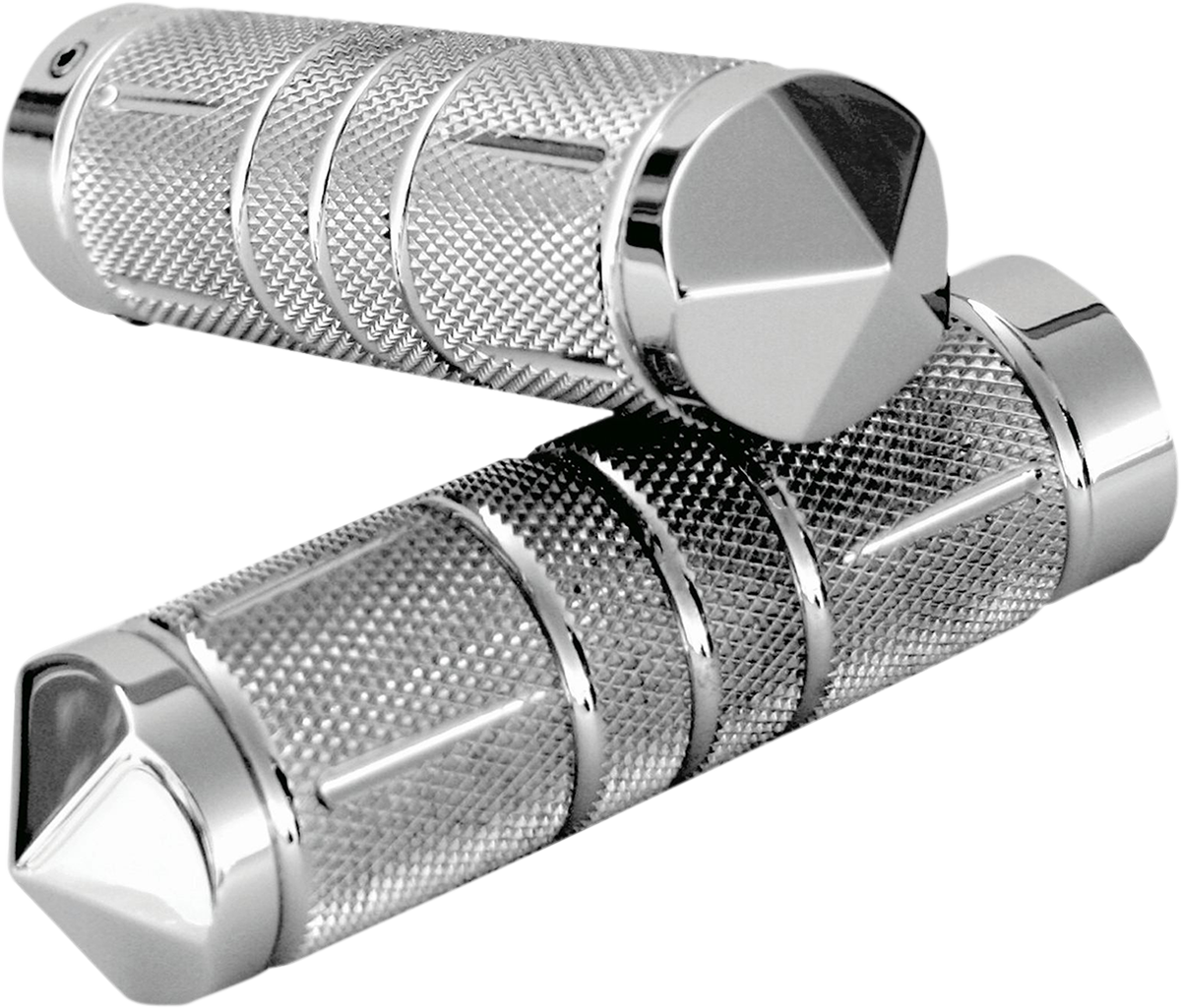 ACCUTRONIX Knurled Diamond Custom Grips - TBW / Chrome 0630-2810