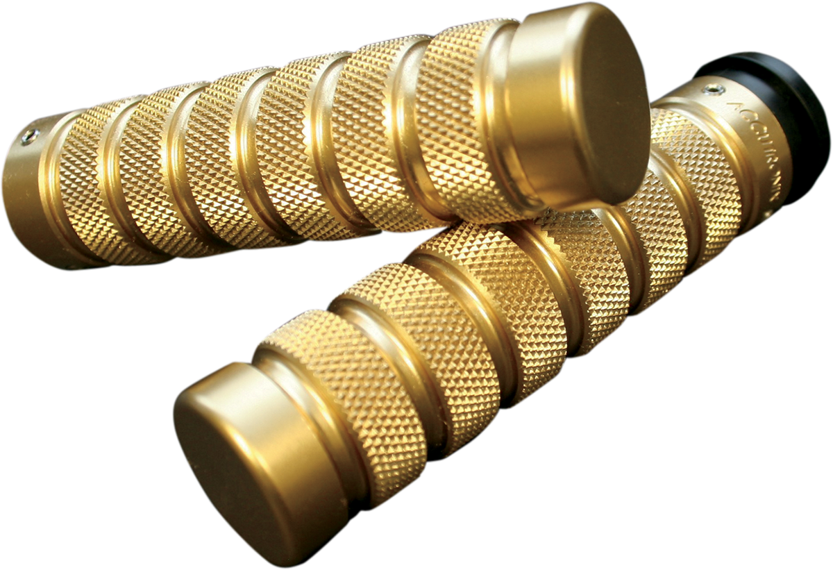 ACCUTRONIX Knurled Notched Custom Grips - TBW / Brass 0630-1125