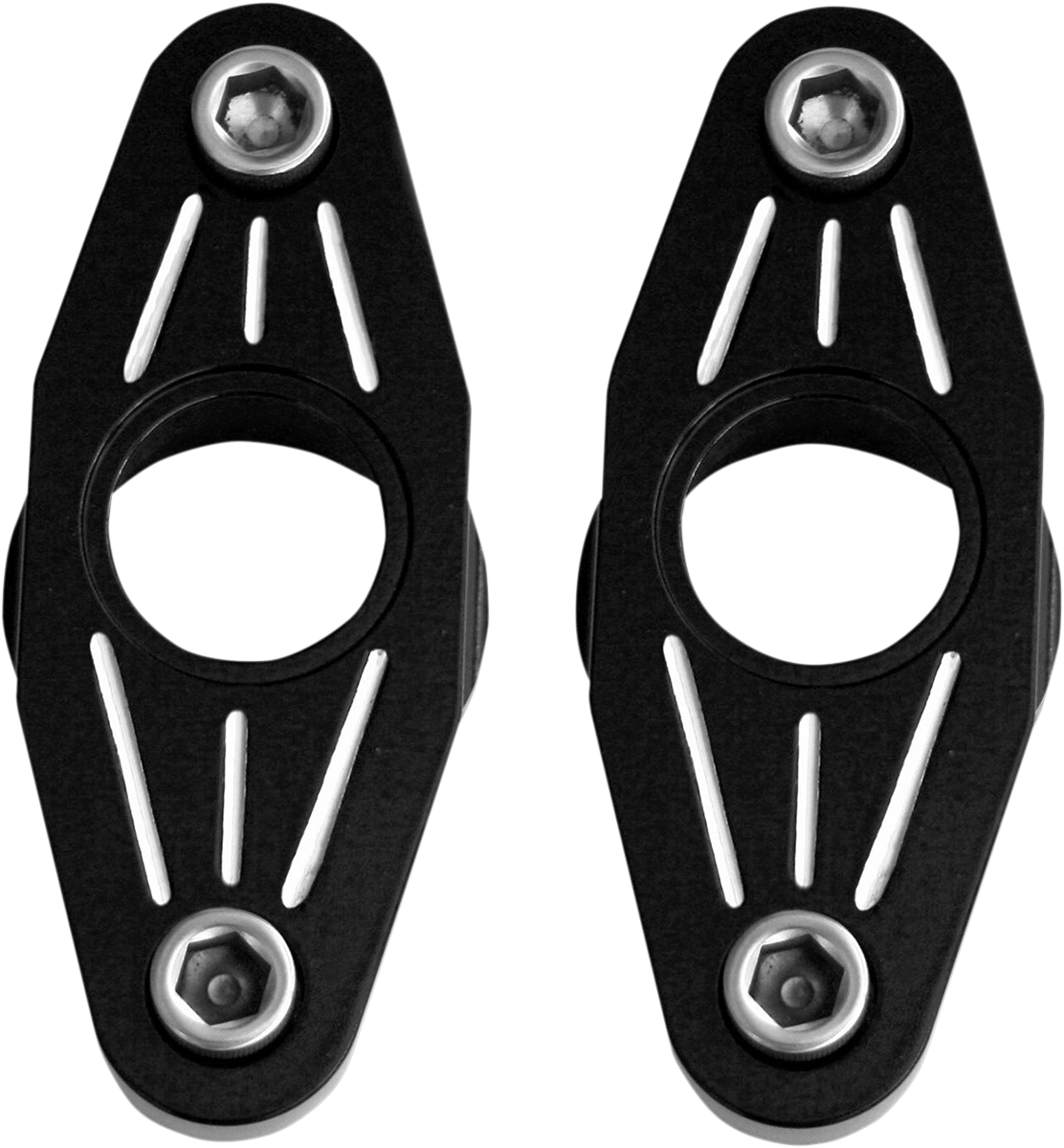 ACCUTRONIX Swingarm Pivot Blocks - Black Anodized / Ball-Milled 1303-0244