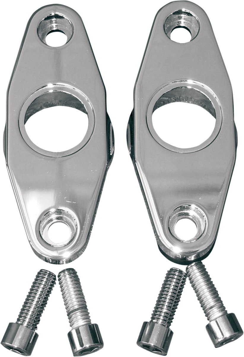 ACCUTRONIX Swingarm Pivot Blocks - Chrome / Smooth 1303-0076