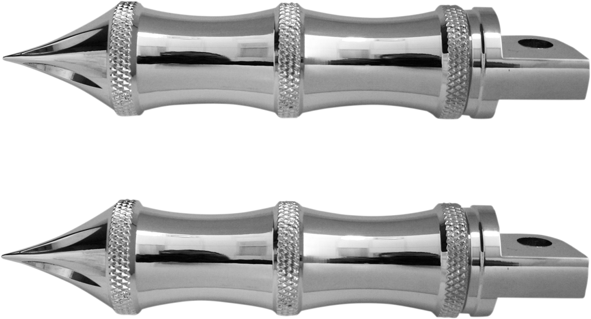ACCUTRONIX Tribal Foot Pegs - Male Mount / Chrome 1620-1223