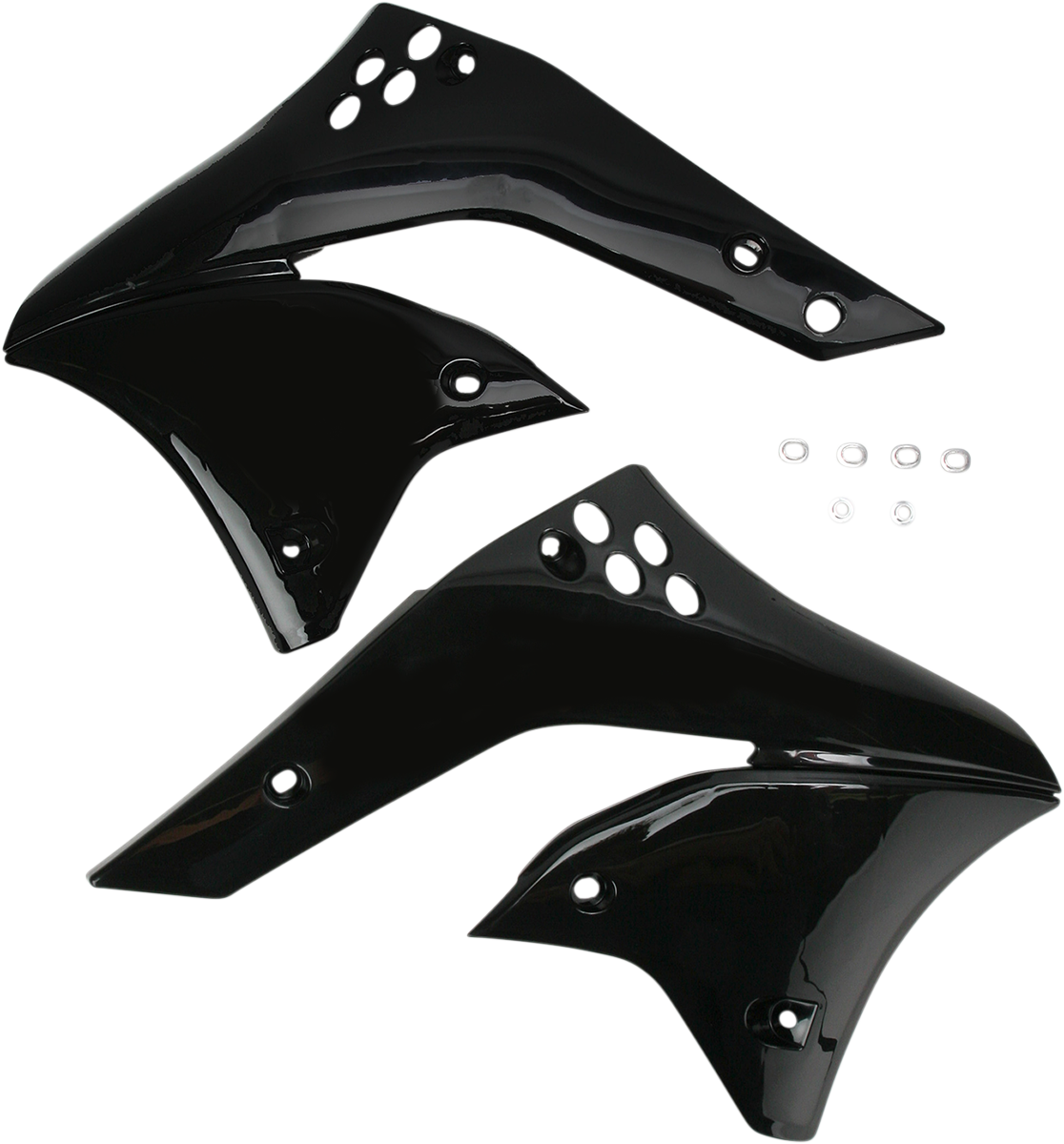 ACERBIS Radiator Shrouds - Black / Kawasaki / KX '06-'08 0520-0361