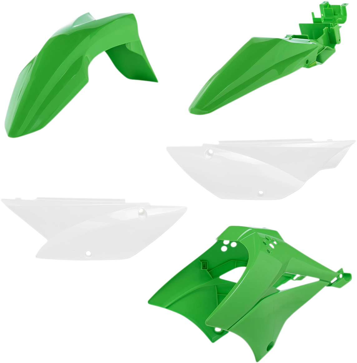 ACERBIS Standard Body Kit - '11-'22 OEM Green/White / Kawasaki / KLX '10-'20 1403-3132