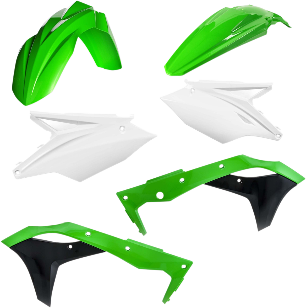 ACERBIS Standard Body Kit - '18 OEM Green/Black/White- Kawasaki / KX 18-'20 1403-2515
