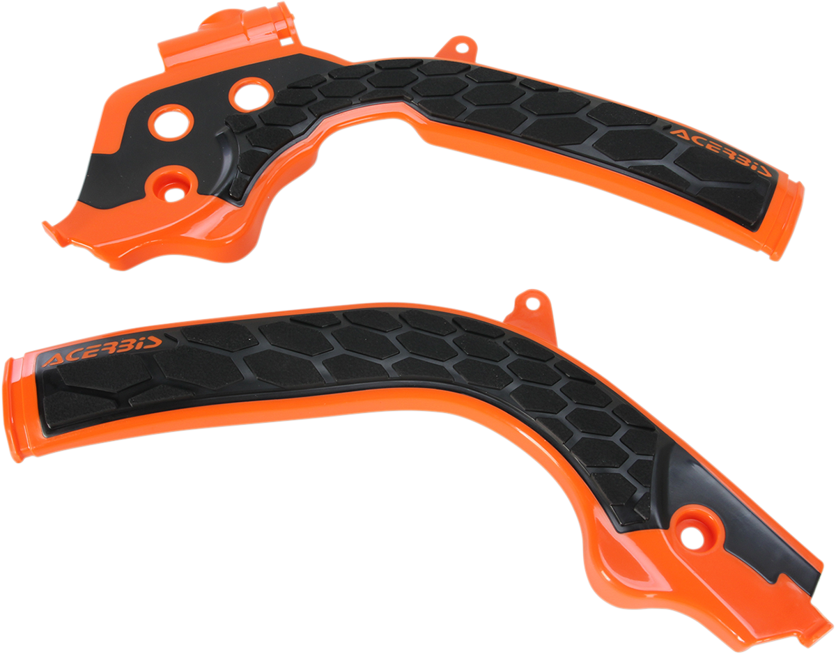 ACERBIS X-Grip Frame Guards - '16 OEM Orange/Black / Husqvarna | KTM 0505-1458