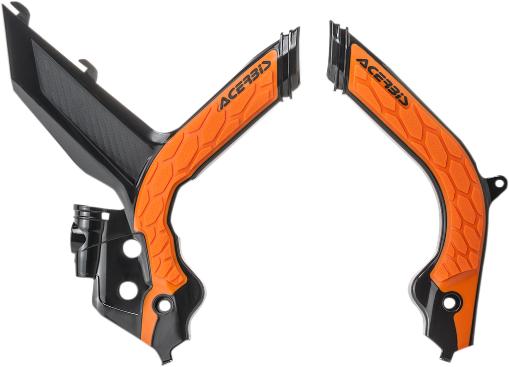 ACERBIS X-Grip Frame Guards - '16 OEM Orange/Black / KTM 0505-1724