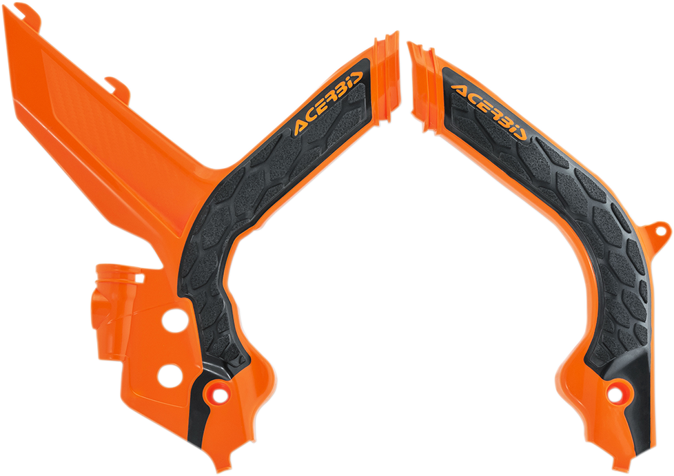 ACERBIS X-Grip Frame Guards - '16 OEM Orange/Black / KTM 0505-2046