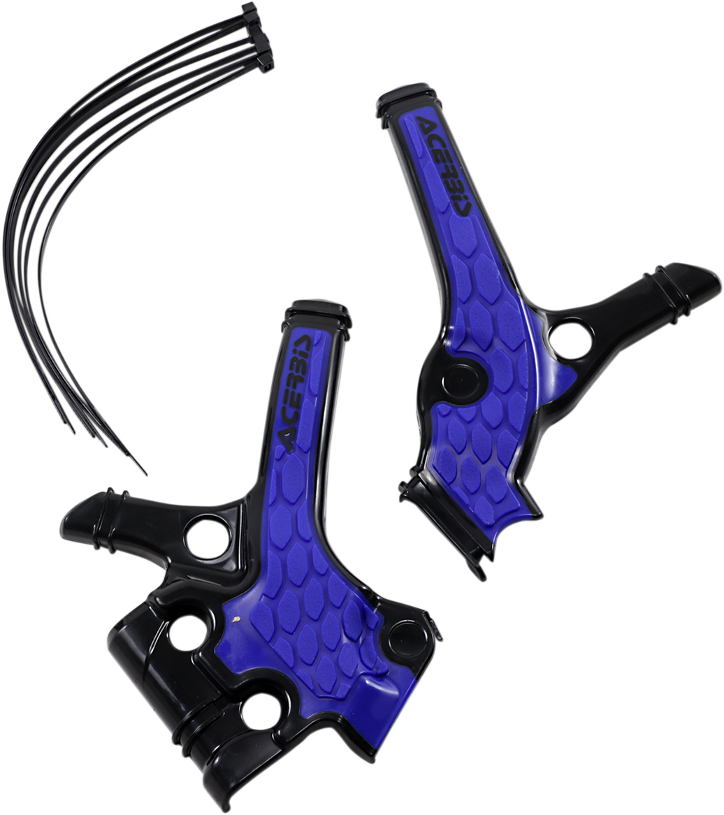 ACERBIS X-Grip Frame Guards - Black/Blue / YZ 65 0505-1729