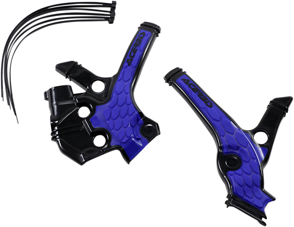 ACERBIS X-Grip Frame Guards - Black/Blue / YZ 85 0505-1731