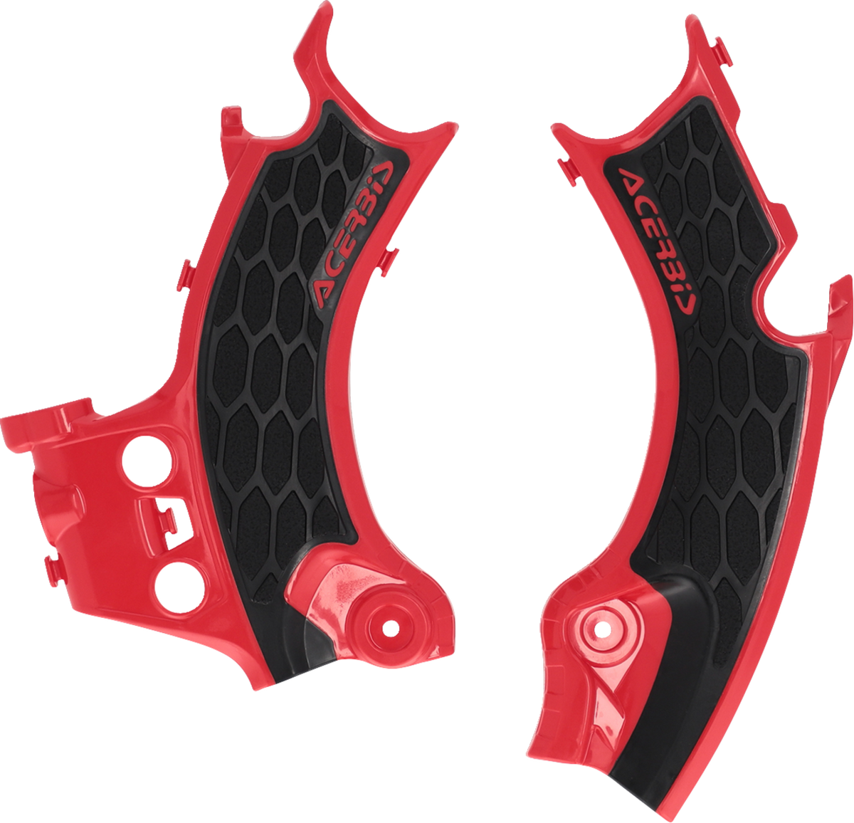 ACERBIS X-Grip Frame Guards - Black/Red / CRF 250/450 R/RX 0520-4078