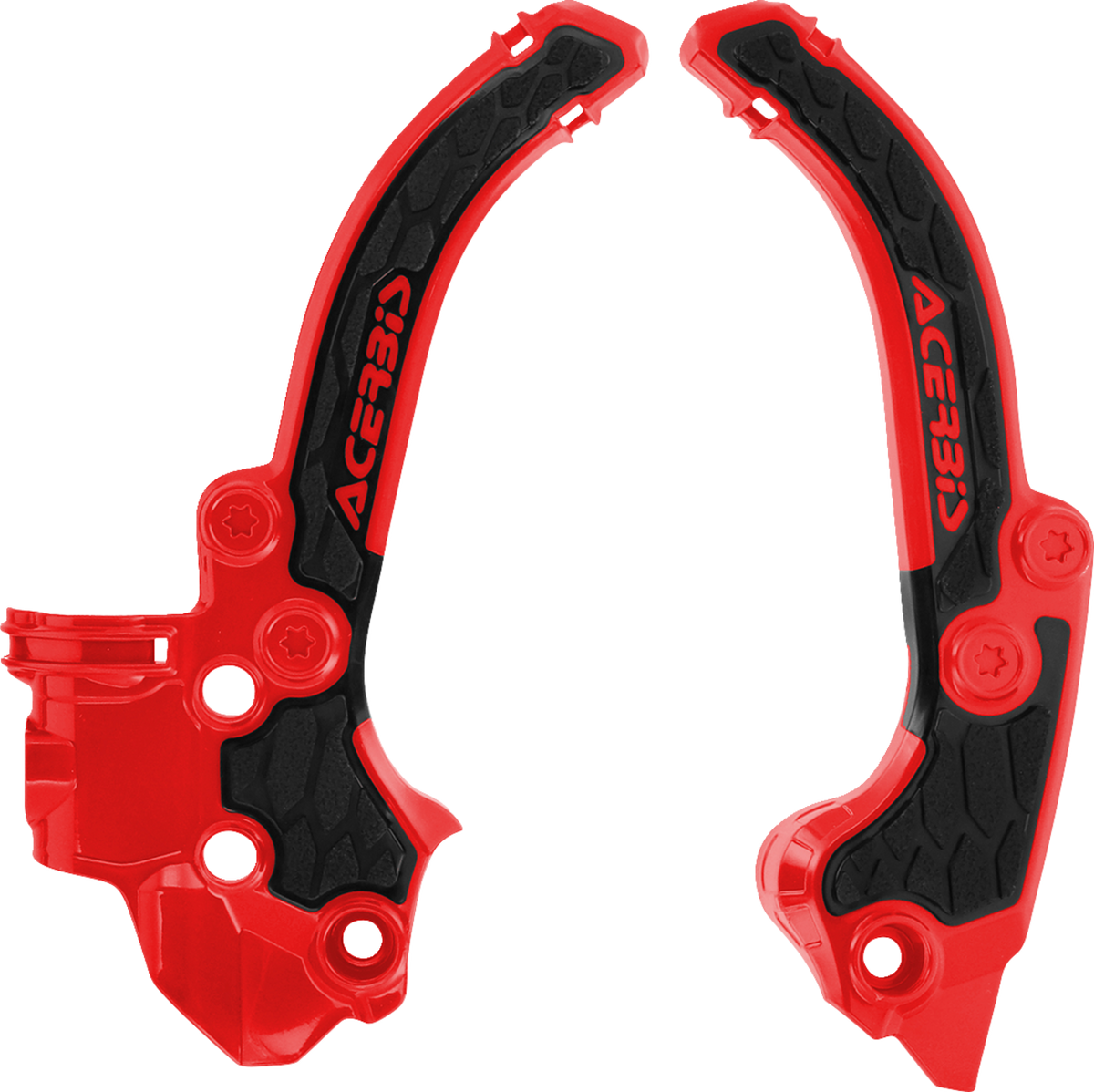 ACERBIS X-Grip Frame Guards - Black/Red / SX50 | TC50 | MC50 0520-4081