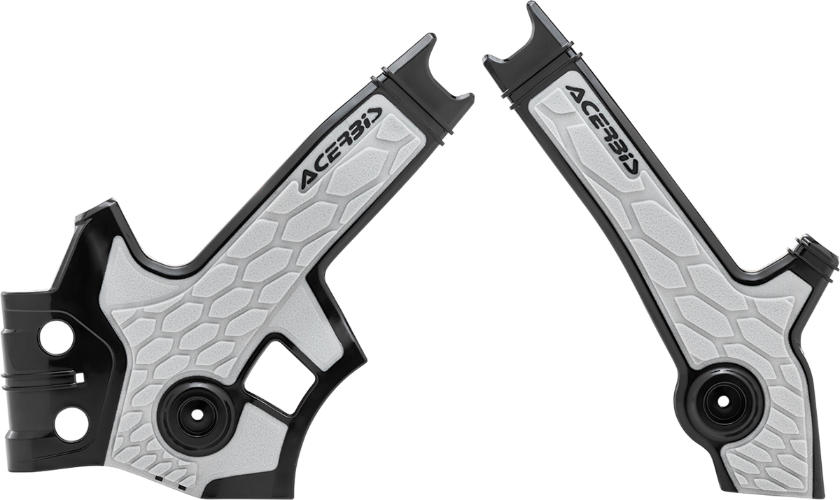 ACERBIS X-Grip Frame Guards - Black/Silver / DR 650S/SE 0505-2077