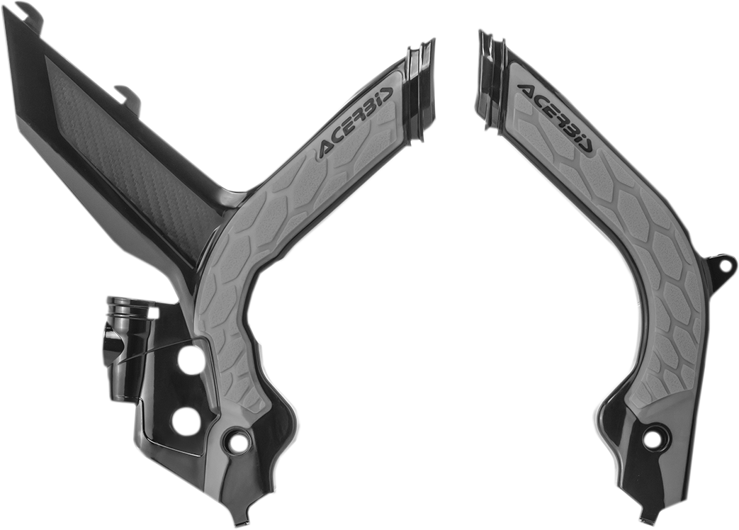 ACERBIS X-Grip Frame Guards - Black/Silver / KTM 0505-2079
