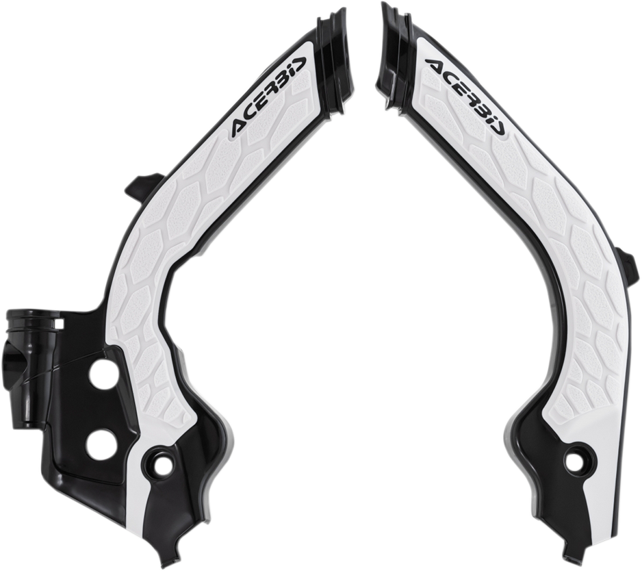 ACERBIS X-Grip Frame Guards - Black/White / Gas Gas | Husqvarna 0505-1727