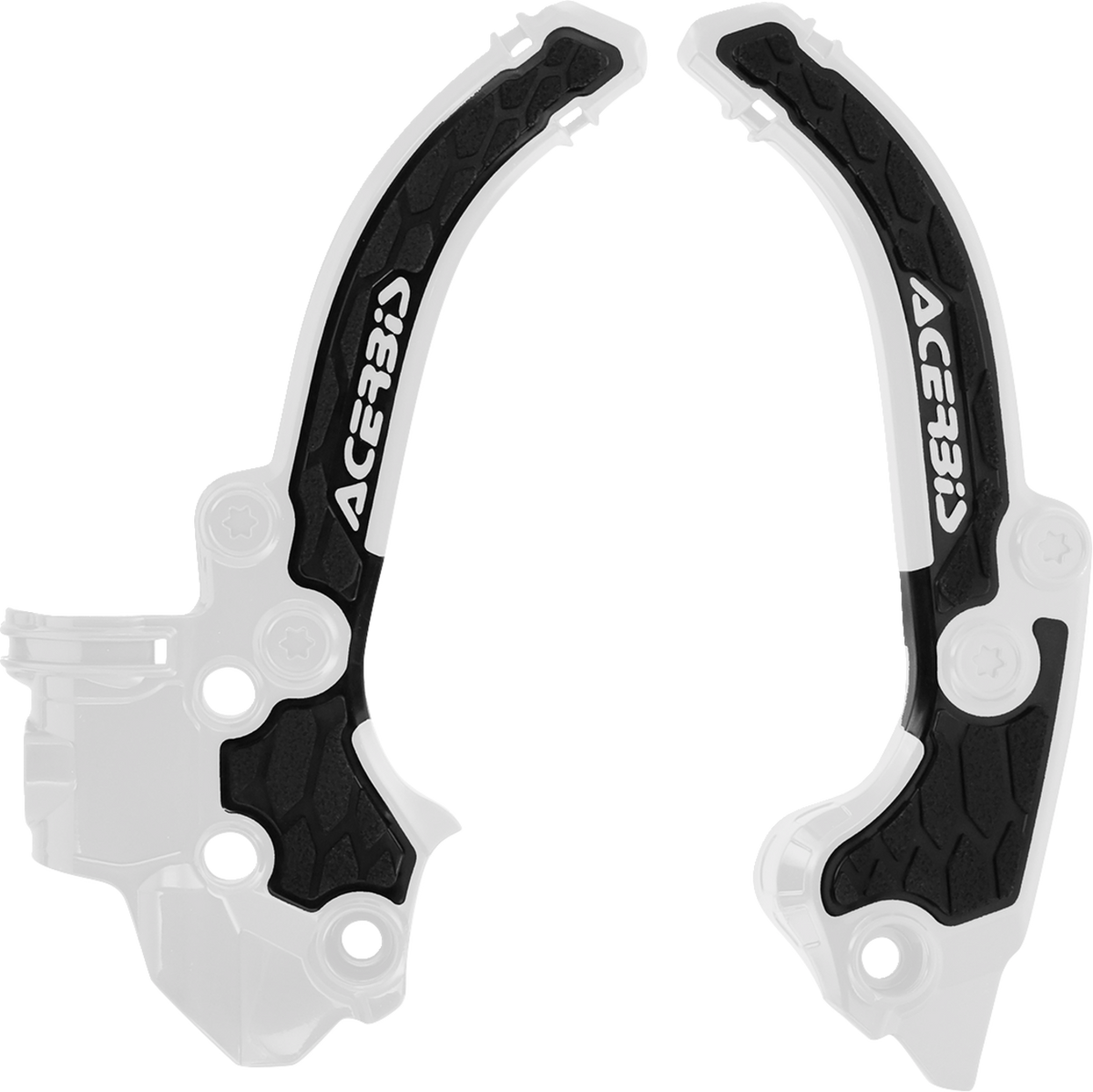 ACERBIS X-Grip Frame Guards - Black/White / SX50 | TC50 | MC50 0520-4082