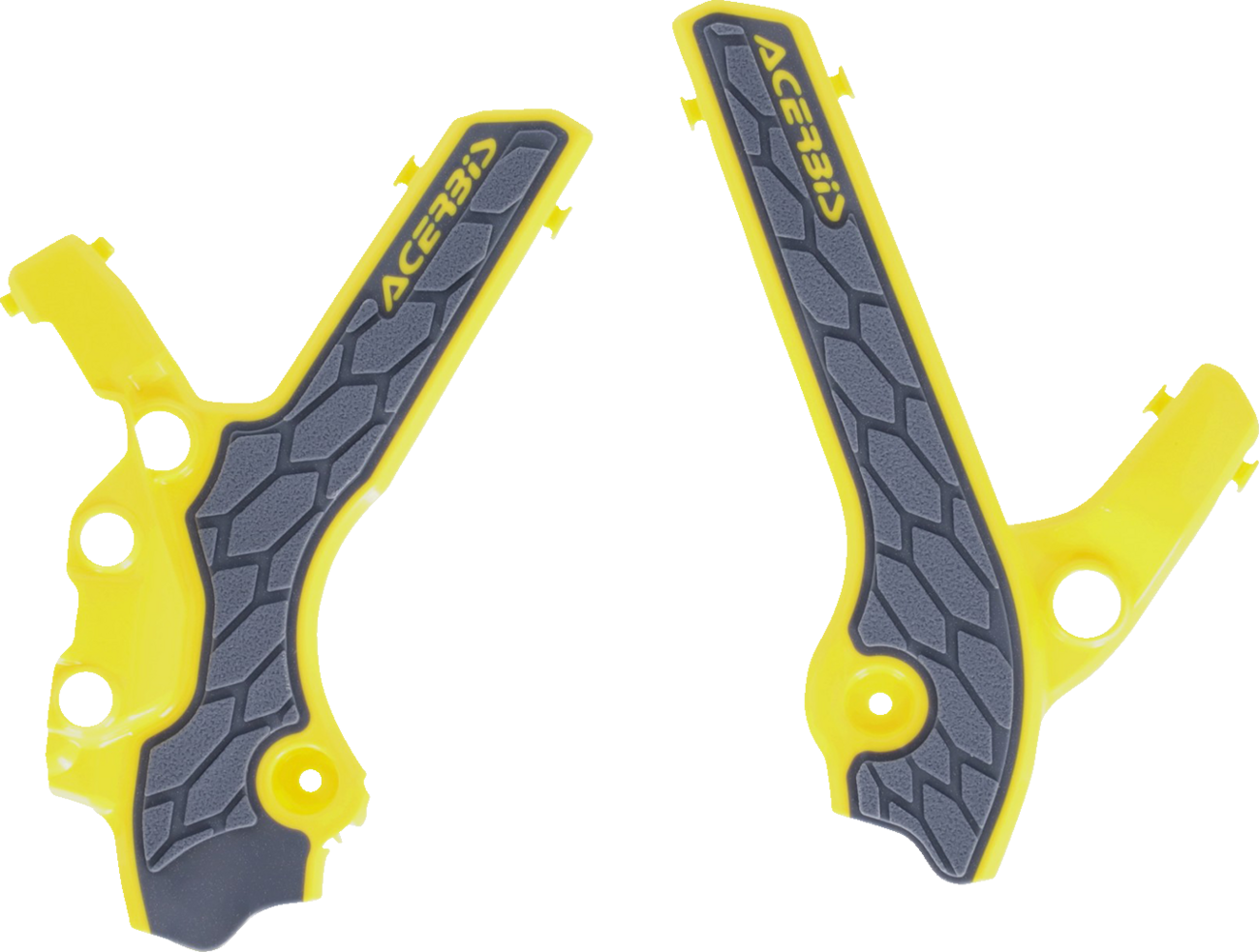 ACERBIS X-Grip Frame Guards - Gray/Yellow / DR-Z 400S/E/SM 0505-2405
