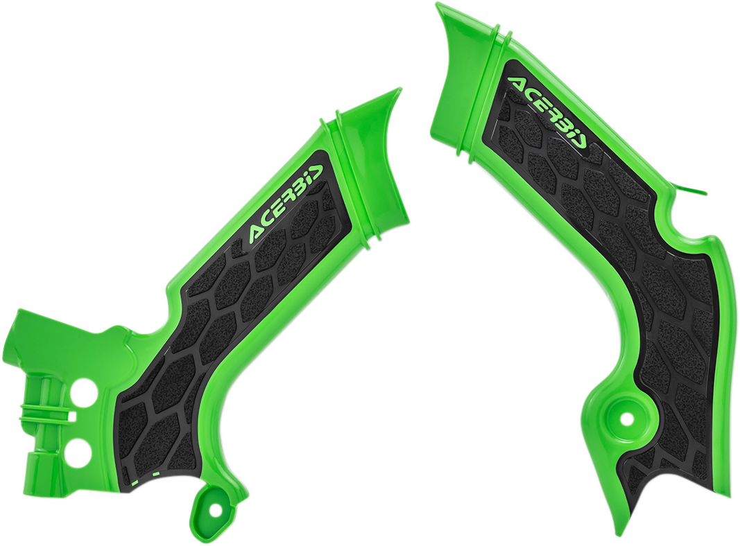 ACERBIS X-Grip Frame Guards - Green/Black / KX 250/450 0505-1760