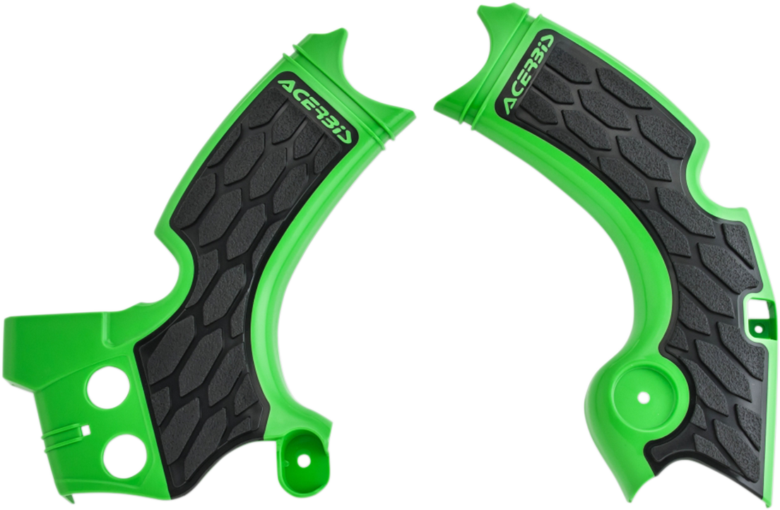 ACERBIS X-Grip Frame Guards - Green/Black / KX 250 F 0505-1642