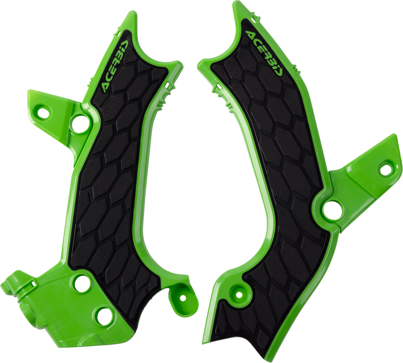 ACERBIS X-Grip Frame Guards - Green/Black / KX 250/X/450 0505-2406