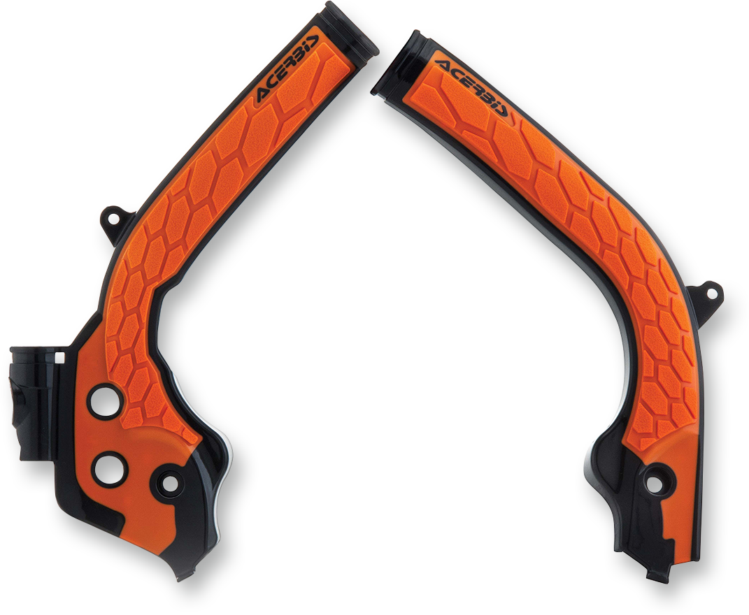 ACERBIS X-Grip Frame Guards - Orange/Black / Husqvarna | KTM 0505-1505