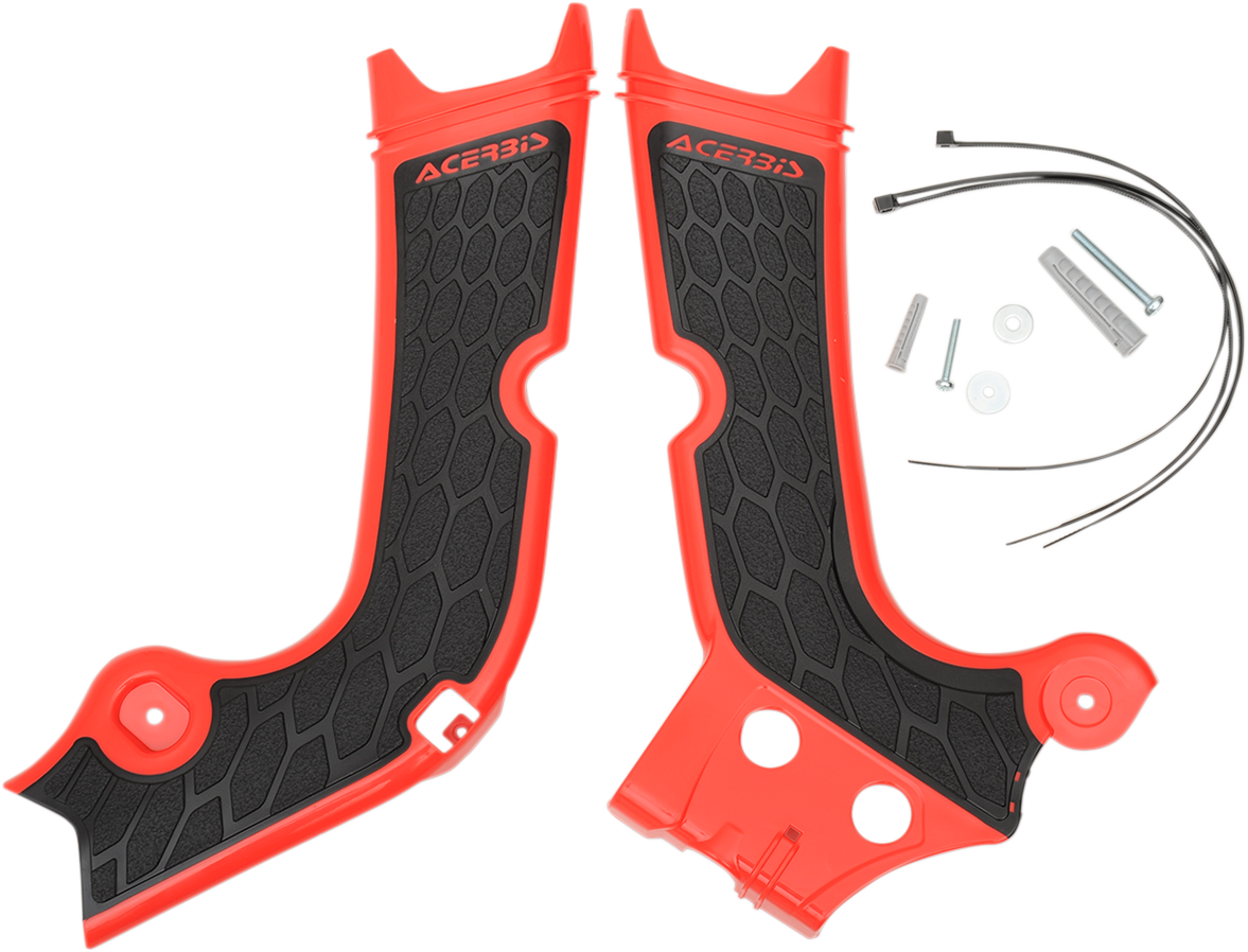 ACERBIS X-Grip Frame Guards - Red/Black / CRF 250/450 R/RX 0505-1527