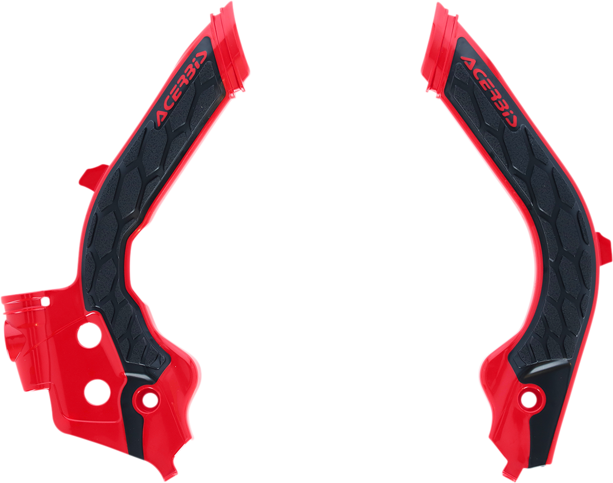 ACERBIS X-Grip Frame Guards - Red/Black / Gas Gas | Husqvarna 0505-2169