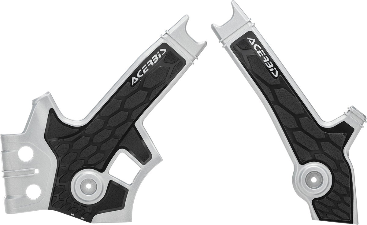 ACERBIS X-Grip Frame Guards - Silver/Black / DR 650S/SE 0505-2078
