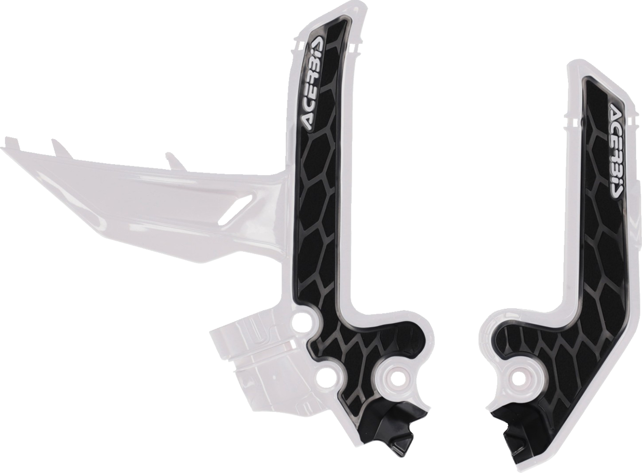 ACERBIS X-Grip Frame Guards - White/Black / SX85 | MC85 0505-2536