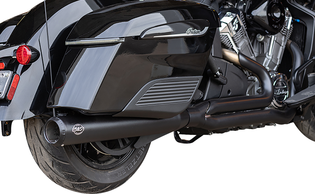 2-into-1 Qualifier Exhaust System - Guardian Black - 49 State - Indian with PowerPlus