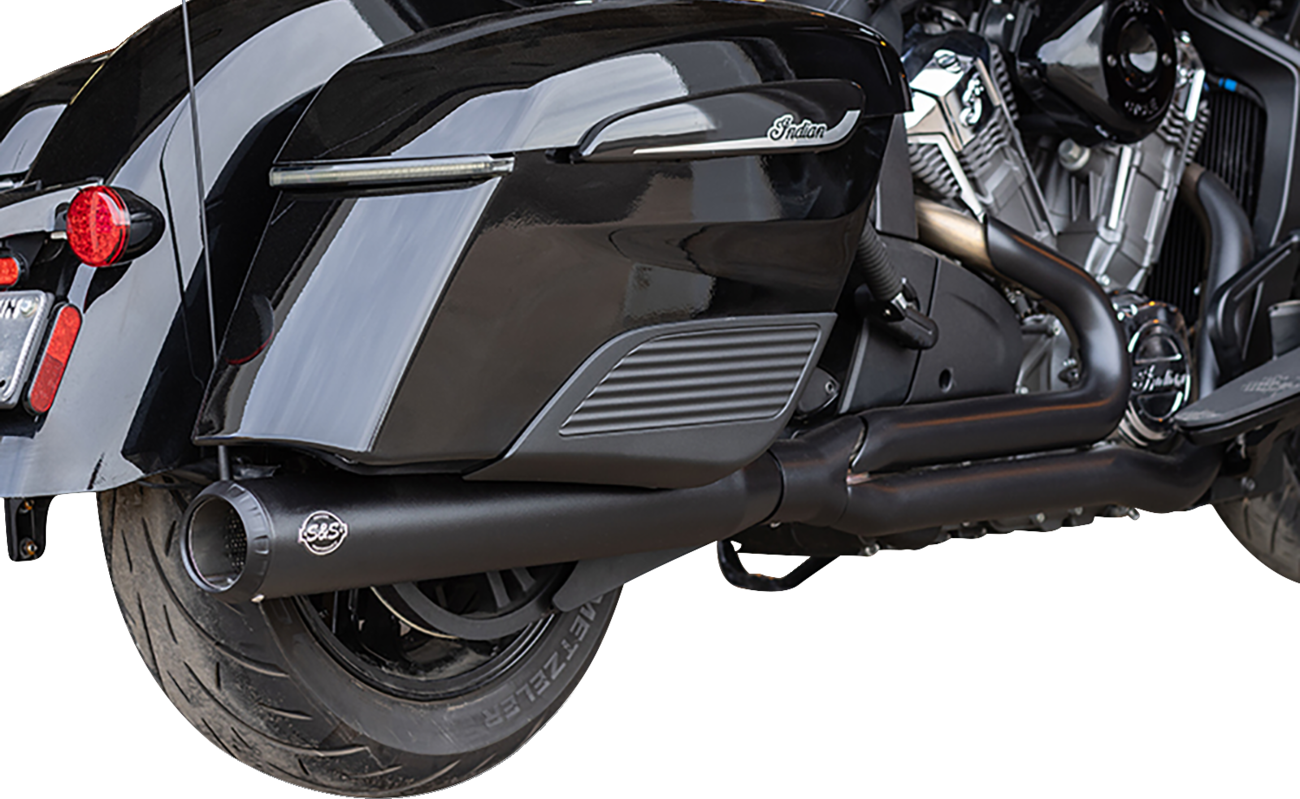 2-into-1 Qualifier Exhaust System - Guardian Black - 49 State - Indian with PowerPlus