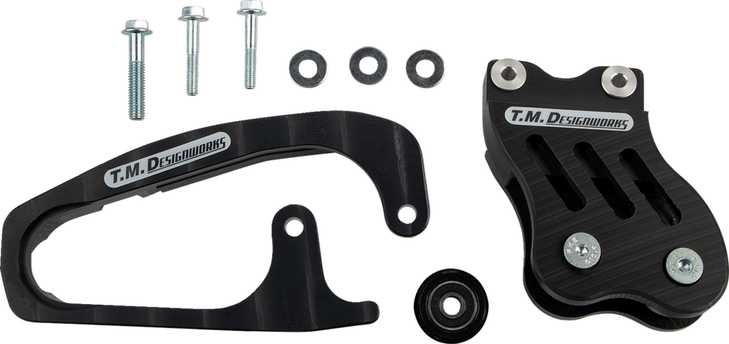 T.M. DESIGNWORKS Chain Guide and Slider Kit - Chain Guide/Slider / TRX450 / Black 1231-1618